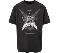 MJ Gonzales Maglietta Higher Than Heaven V.1 Acid Washed Heavy Oversize Tee Nero S Nero