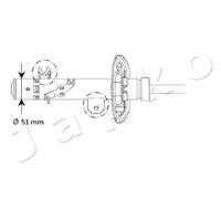 MJ01130 JAPKO Ammortizzatore per PEUGEOT
