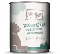 MjAMjAM 24 x 800 g umido gatto - Vitello & Tacchino con deliziose carotine