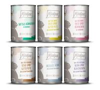 MjAMjAM 6 x 400 g Alimento umido per gatti - Mix: Pollo & Broccoli, Cervo & Coniglio, Anatra & Tacchino, Anatra & Pollo, Pollo & Coniglio, Manzo & Tacchino