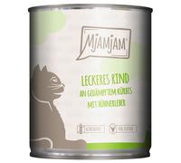MjAMjAM 6 x 800 g umido gatto - Manzo & Zucca al vapore