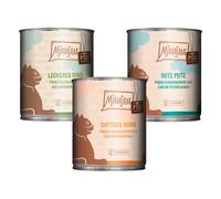 MjAMjAM 6 x 800 g Alimento umido per gatti - Mix monoproteico: Tacchino puro, Pollo puro, Manzo puro