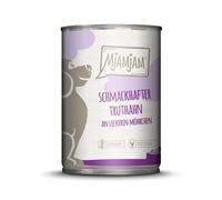 MjAMjAM - Alimento umido premium per cani - Tacchino gustoso con deliziose carote, 1 confezione (1 x 400 g), senza cereali con carne extra