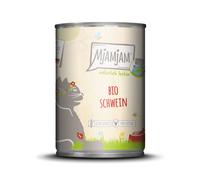 MjAMjAM Bio Naturally Delicious 6 x 400 g umido gatto - Maiale bio