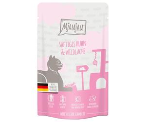 MjAMjAM Buste 12 x 125 g umido gatto - Pollo & Salmone Selvaggio
