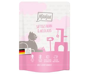MjAMjAM Buste 6 x 300 g umido gatto - Pollo & Salmone Selvaggio