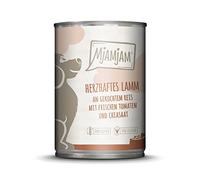 MjAMjAM - Cibo umido per cani - agnello dolce di riso cotto con pomodori freschi, confezione da 1 (1 x 400 g), naturale con molto carne