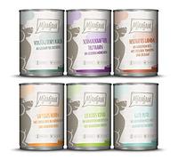 MjAMjAM - cibo umido premium per cani - confezione mista II - con pollo e anatra, manzo, tacchino, vitello, tacchino, agnello, confezione da 6 (6 x 400 g), naturale con carne extra