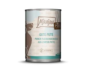 MjAMjAM - Cibo umido premium per cani - di tacchino puro buono, confezione da 1 (1 x 400 g), senza cereali con carne extra