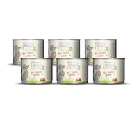 MjAMjAM - Cibo umido premium per cani - naturalmente delizioso - Maiale BIO con zucca, confezione da 6 (6 x 200 g), senza cereali con carne extra