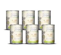 MjAMjAM - Cibo umido premium per cani - naturalmente delizioso - pollo BIO con carote, confezione da 6 (6 x 400 g), senza cereali con carne extra