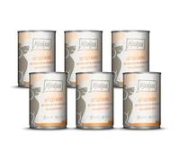 MjAMjAM - cibo umido premium per cani - pollo succoso con anatra tenera su carote e miglio bollito, confezione da 6 (6 x 400 g), senza cereali con carne extra