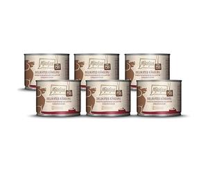 MjAMjAM - cibo umido premium per cani - puro piacere della carne - delizioso canguro puro, confezione da 6 (6 x 200 g), senza cereali con carne extra