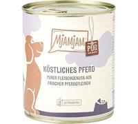 MjAMjAM - cibo umido premium per cani - puro piacere della carne - delizioso puro cavallo, confezione da 6 (6 x 800 g), senza cereali con carne extra