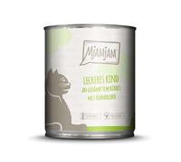 MjAMjAM - cibo umido premium per gatti - delizioso manzo con zucca al vapore, confezione da 6 (6 x 800 g), senza cereali con carne extra