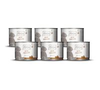 MjAMjAM - Cibo umido premium per gatti - DUO di gustosa carne di manzo e ottimo tacchino con zucca cotta al vapore, confezione da 6 (6 x 200 g), senza cereali con extra carne