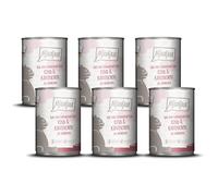 MjAMjAM - Cibo umido premium per gatti - DUO di gustoso manzo e coniglio su carote, confezione da 6 6 x 400g, senza cereali con carne extra, manzo + coniglio, Confezione da 6 (6 x 400 g)