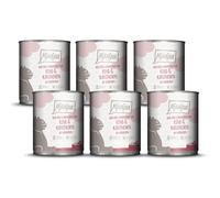 MjAMjAM - Cibo umido premium per gatti - DUO di gustoso manzo e coniglio su carote, confezione da 6 6 x 800g, senza cereali con carne extra, manzo + coniglio, Confezione da 6 (6 x 800 g)