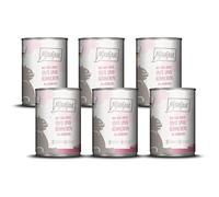 MjAMjAM - Cibo umido premium per gatti - Duo di tenera anatra e pollo succoso con carote, confezione singola (6 x 400 g), senza cereali con carne extra