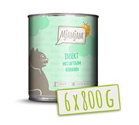 MjAMjAM - cibo umido premium per gatti - Insetti con pollo succoso, confezione da 6 (6 x 800 g), senza cereali con proteine di insetti
