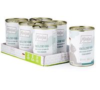 MjAMjAM - cibo umido premium per gatti - ottimo vitello e tacchino con deliziose carote, confezione da 6 (6 x 400 g), senza cereali con carne extra