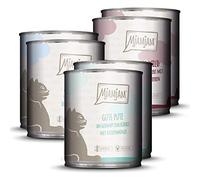 MjAMjAM Cibo umido premium per gatti, pacchetto mix II, pollo e zucca, tacchino, anatra e pollame, confezione da 6 (6 x 800 g), senza cereali con carne extra