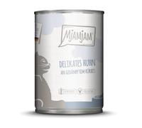 MjAMjAM - Cibo umido premium per gatti - pollo delicato con zucca al vapore, confezione da 1 (1 x 400 g), senza cereali con carne extra