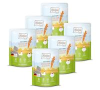 MjAMjAM - Cibo umido premium per gatti - Quetschie - Chicks & Friends delizioso pollo con carote fini, confezione da 6 (6 x 300g), senza cereali