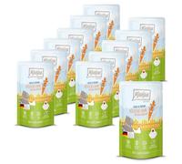 MjAMjAM - Cibo umido premium per gatti - Quetschie - Chicks & Friends delizioso pollo con carote fini, confezione da 12 (12 x 125g), senza cereali