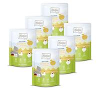 MjAMjAM - Cibo umido premium per gatti - Quetschie - Chicks & Friends tenero pollo con gustosi pezzi di mela, confezione da 6 (6 x 300g), senza cereali