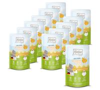 MjAMjAM - Cibo umido premium per gatti - Quetschie - Chicks & Friends tenero pollo con gustosi pezzi di mela, confezione da 12 (12 x 125g), senza cereali