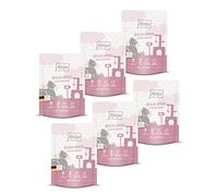 MjAMjAM - cibo umido premium per gatti - Quetschie - deliziosi gamberi su pollo succoso, confezione da 6 (6 x 300 g), senza cereali con carne extra