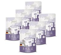 MjAMjAM - Cibo umido premium per gatti - Quetschie - DUO a base di succoso pollo e coniglio con zucca cotta a vapore, confezione da 6 (6 x 300g), senza cereali con carne extra