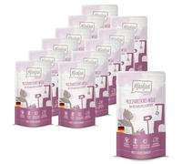 MjAMjAM - Cibo umido premium per gatti - Quetschie - gioco culinario con mirtilli rossi freschi, confezione da 12 (12x125g), senza cereali