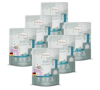 MjAMjAM - Cibo umido Premium per gatti - Quetschie - Senior - pollo succoso, confezione da 6 (6x300g), senza cereali