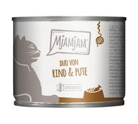 MjAMjAM Duo 6 x 200 g umido gatto - Manzo & Tacchino con Zucca al vapore