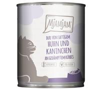 MjAMjAM Duo 6 x 800 g umido gatto - Pollo & Coniglio con Zucca al vapore