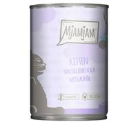 MjAMjAM Kitten 6 x 400 g umido gatto - Vitello & Olio di Salmone