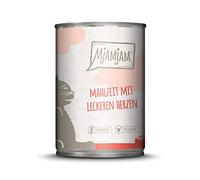 MjAMjAM - Mangime umido per gatti - pasto con deliziosi cuori, confezione da 1 (1 x 400 g), senza cereali con molto carne