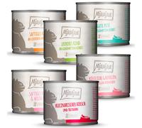 MjAMjAM Pacco misto 6 x 200 g umido per gatto - Mix 1: Pollo, Manzo, Tacchino, Gamberetti & Pollo, Cervo, Pollo & Salmone