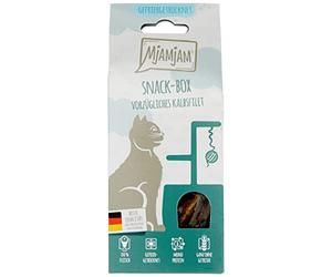 MjAMjAM - snack premium per gatti - snack box - eccellente filetto di vitello, confezione da 1 (1 x 35 g), naturale senza conservanti sintetici