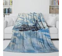 MJASVNDFO Americano F16 Caccia Coperta Morbida - Militare Coperta Per L'aria Condizionata Regalo Compleanno Per Figlio/figlia/nipote/nipotina/amico - Divano Letto Culla Ufficio 80x90inch(200x230cm)