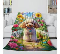 MJASVNDFO Barboncino Coperta Flanella - Coltre Soffice Regalo Compleanno Per Figlio/figlia/nipote/nipotina/amico - Divano Letto Culla Viaggi Campeggio Decoro 40x50inch(100x130cm)