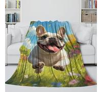MJASVNDFO Bulldog Francese Coperta Accogliente - Coperta Per L'aria Condizionata Morbida Regalo Compleanno Per Il Marito/fidanzato/fidanzata 80x90inch(200x230cm)