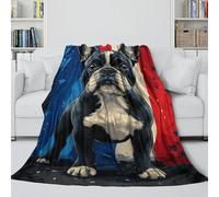 MJASVNDFO Bulldog Francese Coperta Morbida - Coperta Regalo Compleanno Per Il Marito/fidanzato/fidanzata - Coltre Tendenza Illumina L'ambiente Con Colori Vivaci 50x60inch(127x152cm)