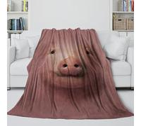 MJASVNDFO Maiale Coperta - Animale 3D Coltre Regalo Compleanno Per Il Marito/fidanzato/fidanzata - Coltre Che Porta Calore E Felicità in Una Giornata Uggiosa E Cupa 40x50inch(100x130cm)
