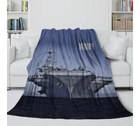 MJASVNDFO Portaerei Coperta - Militare Coltre Regalo Compleanno Per Il Marito/fidanzato/fidanzata - Coltre Che Porta Calore E Felicità in Una Giornata Uggiosa E Cupa 50x60inch(127x152cm)