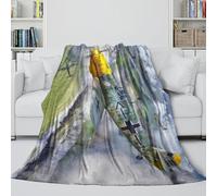 MJASVNDFO Tedesco Bf109 Caccia Coperta Soffice - Militare Coltre Regalo Compleanno Per Figlio/figlia/nipote/nipotina/amico - Coltre Accogliente Come Un Abbraccio in Una Coperta 80x90inch(200x230cm)