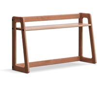MJBDCVN Armadietto da scrivania, piccola libreria da scrivania, scaffale da scrivania in legno per dormitorio universitario, espositore aperto da banco OF(dimensioni: 80 cm, colore: noce)