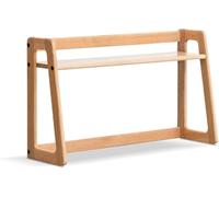 MJBDCVN Armadietto da scrivania, piccola libreria da scrivania, scaffale da scrivania in legno per dormitorio universitario, espositore aperto da banco OF(dimensioni: 60 cm, colore: legno)